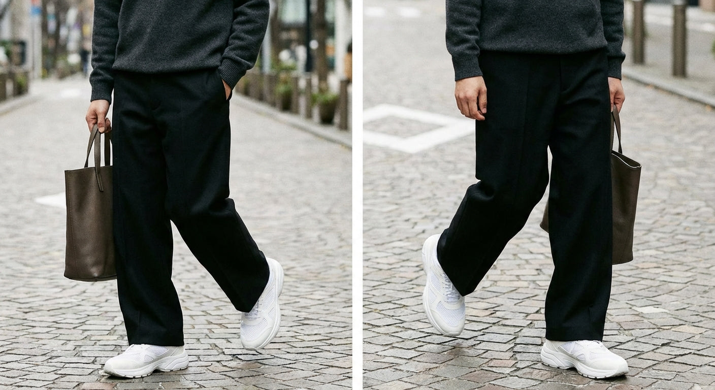 スニーカー×ワイドパンツの正解コーデ｜メンズがダサくならない合わせ方を徹底解説