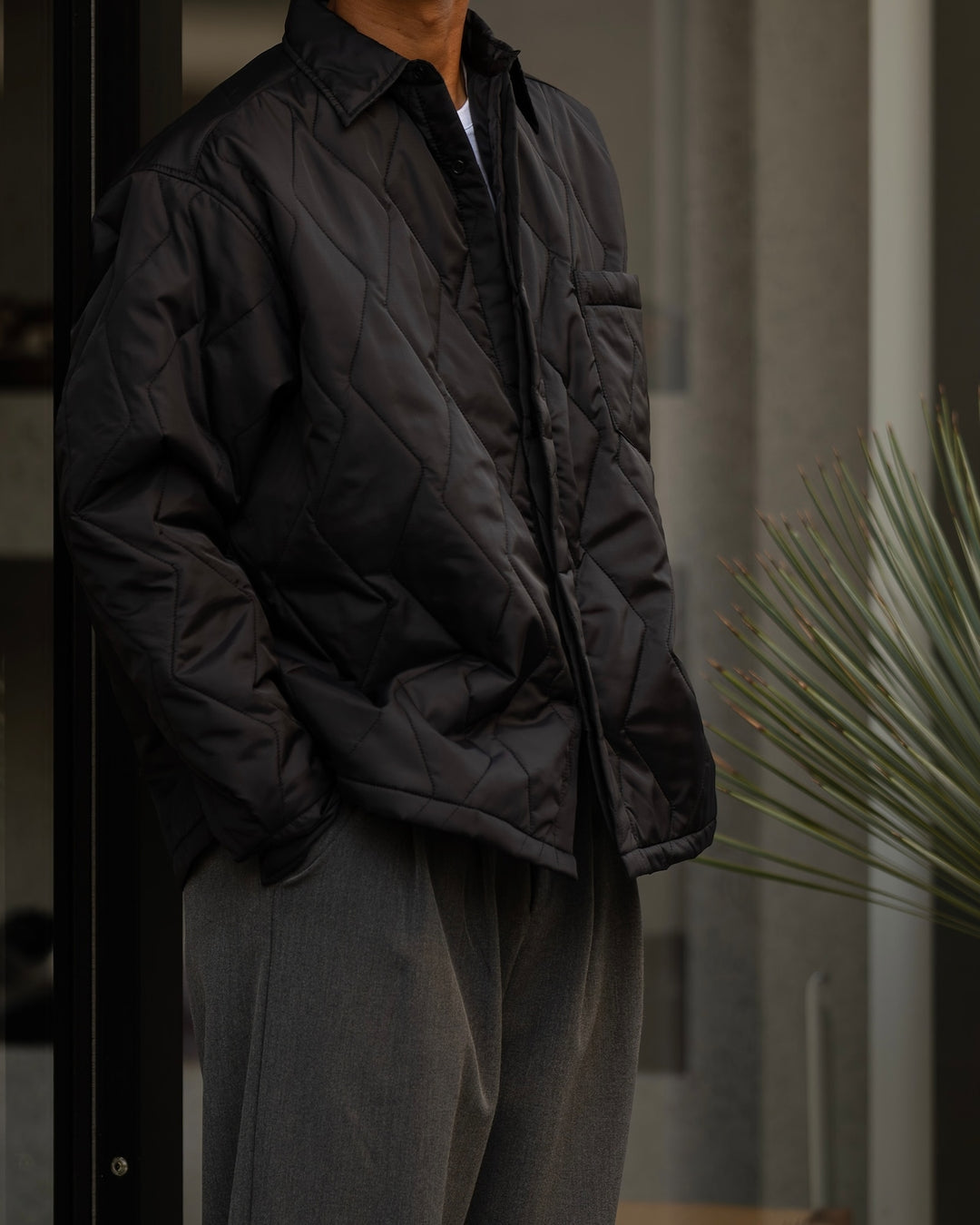Split Wave Quilting Shirts Jacket［2552amy-5］シャツジャケット