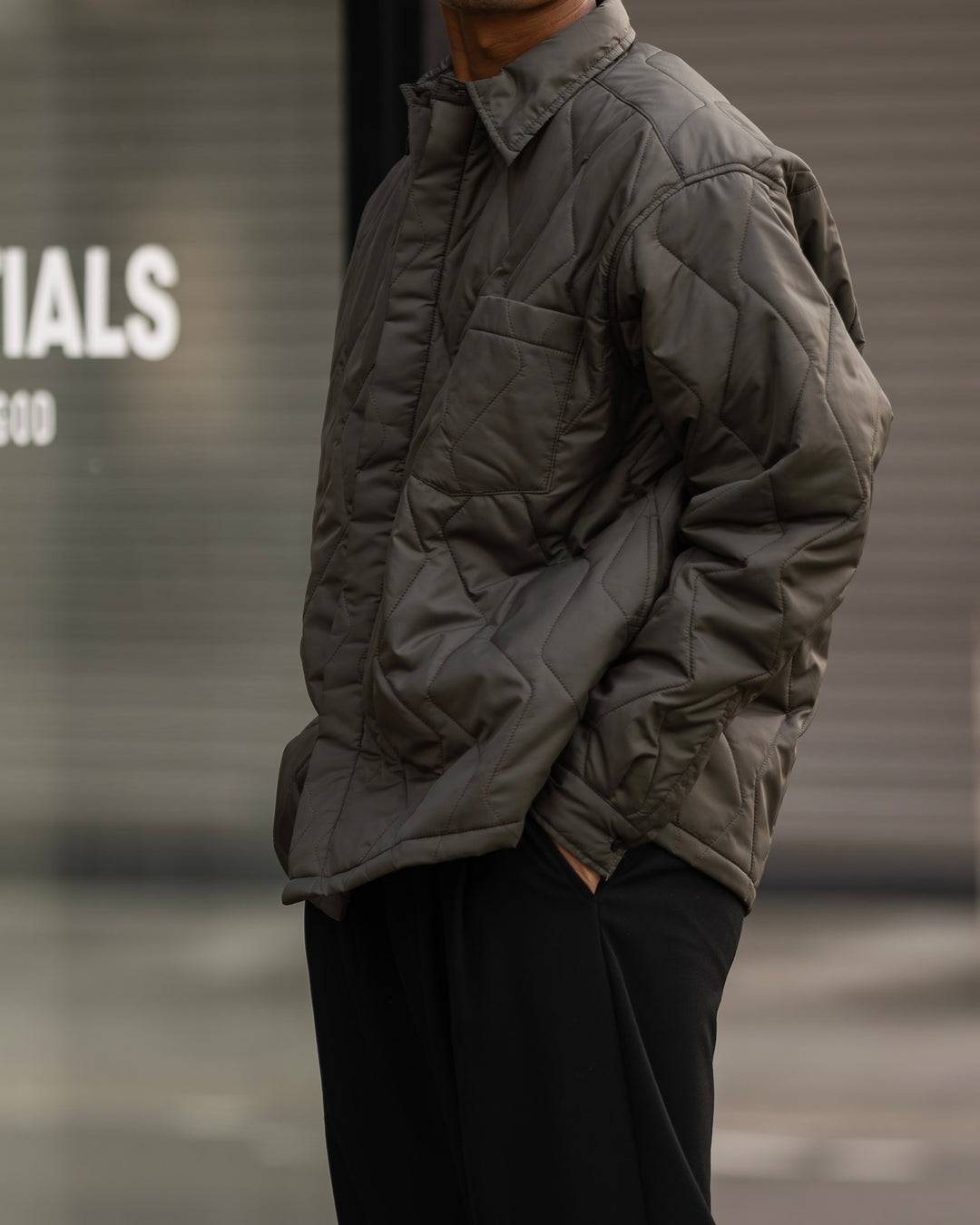 Split Wave Quilting Shirts Jacket［2552amy-5］シャツジャケット