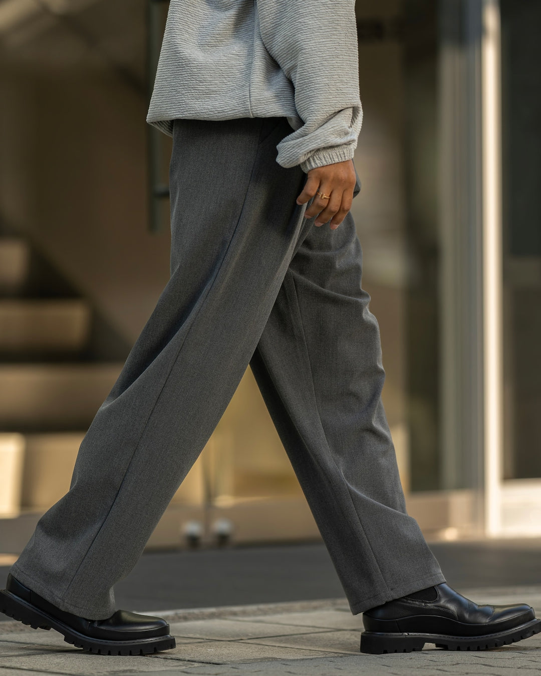 Slacks Fabric Straight Pants［2542amy-5］ストレートパンツ