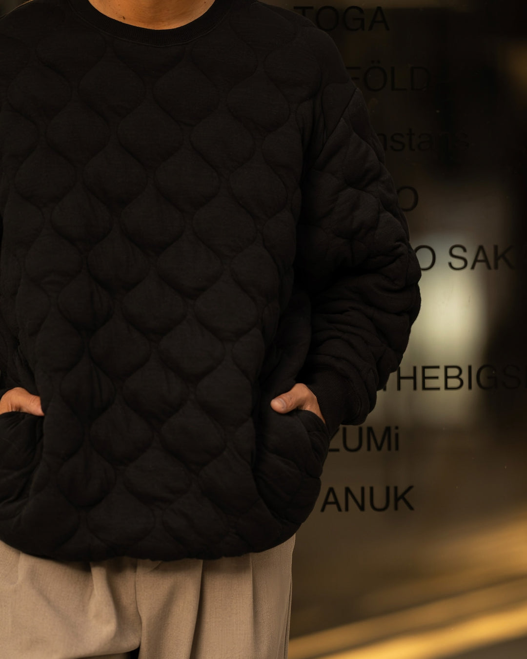 Wave Quilting Bonding Crew Neck Pullover［2564amy-5］クルーネック